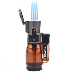 Isqueiro Ma�arico Honest 3 Chamas BCZ725 - Marrom
