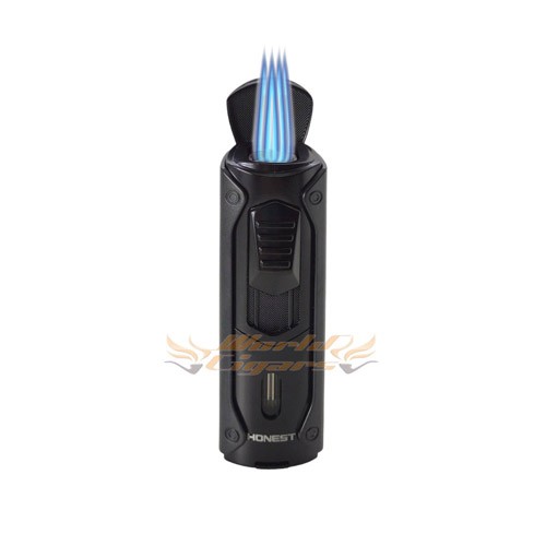 Isqueiro Maçarico Honest 4 Chamas BCZ781 - Cor Preto