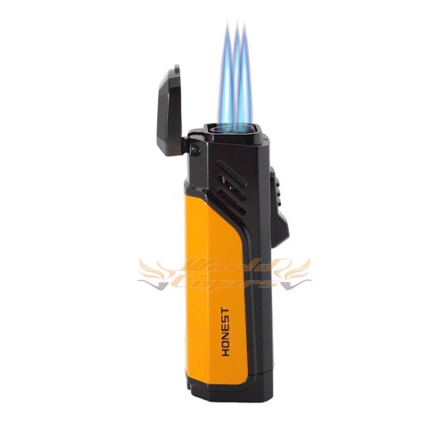 Isqueiro Maçarico Honest 3 Chamas BCZ784 - Cor Amarelo