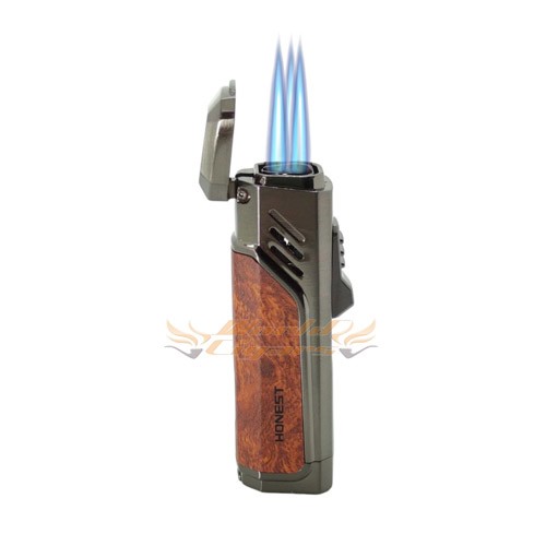 Isqueiro Ma�arico Honest 3 Chamas BCZ784 - Cor Madeira