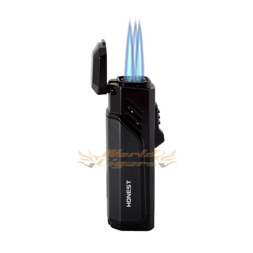 Isqueiro Maçarico Honest 3 Chamas BCZ784 - Cor Preto