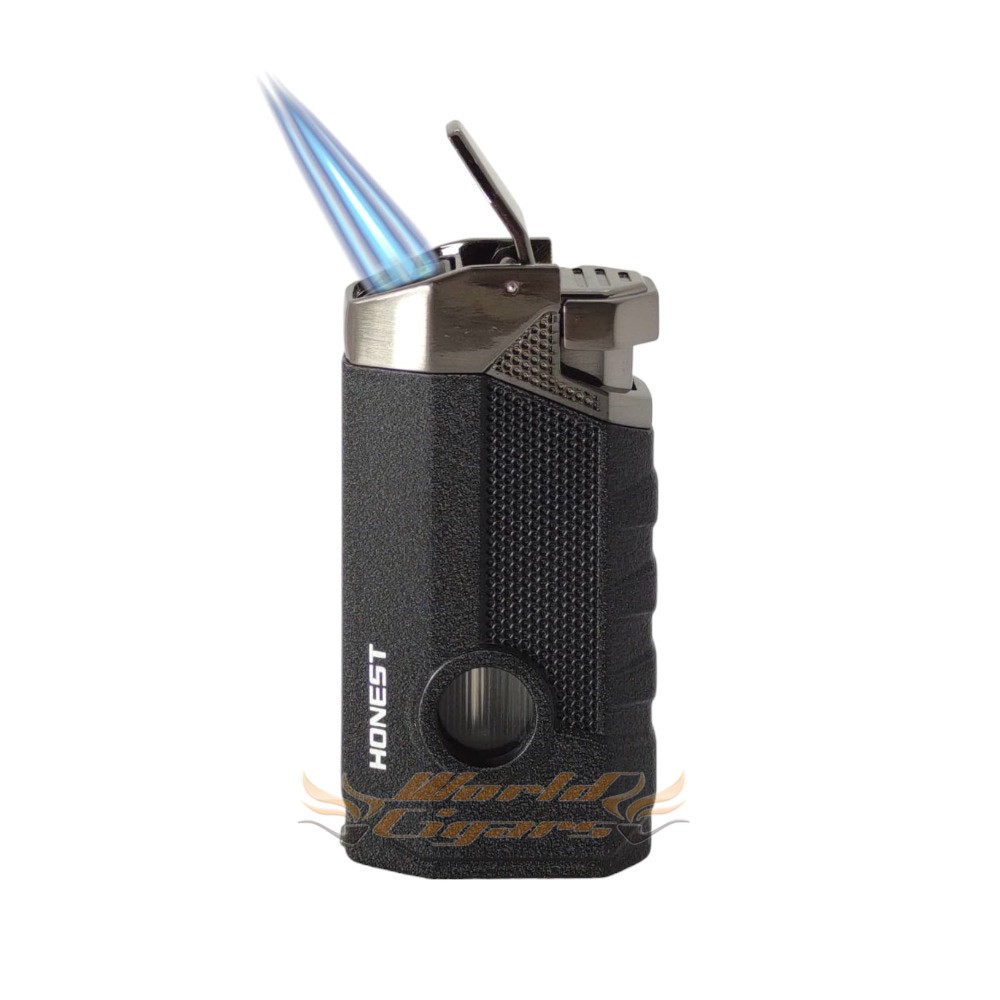 Isqueiro Maçarico Honest 3 Chamas BCZ795 - Preto