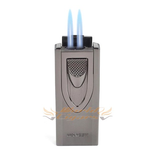 Isqueiro Ma�arico Honest 2 Chamas com Furador Grafite BCZ724