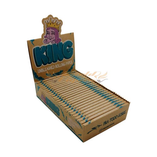 Papel P/ Cigarro King Paper Unbleached Mini Size Cx. C/25