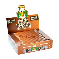 Papel P/ Cigarro King Paper Unbleached King Size Cx. C/20