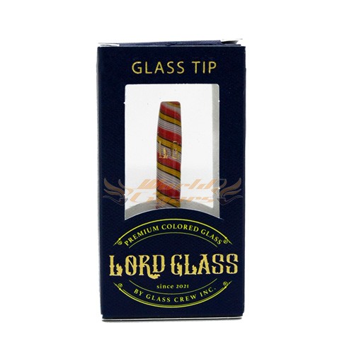 Piteira Premium Lord Glass Twister - Vermelha Amarela e Preta