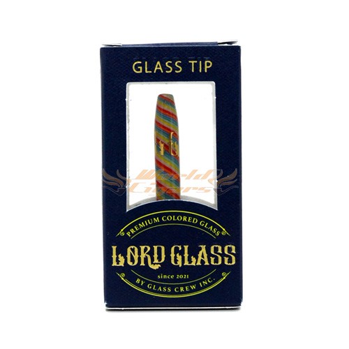 Piteira Premium Lord Glass Twister - Vermelha Laranja e Azul
