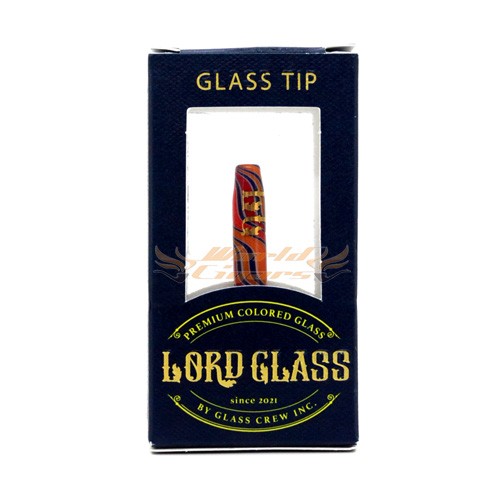 Piteira Premium Lord Glass Multi Waves - Laranja Azul e Vermelha