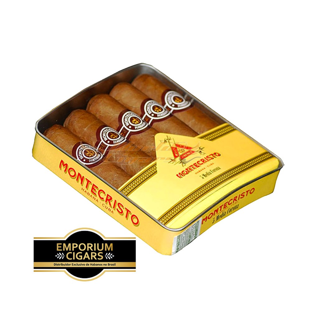 Montecristo Media Corona - Lata C/05 | World Cigars Tabacaria e Presentes