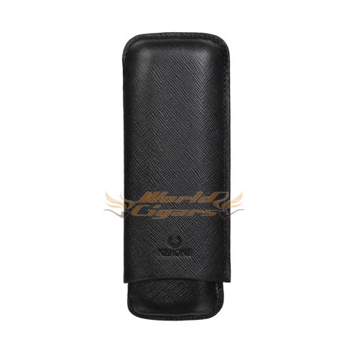 Charuteira Nerone Classy P/2 Charutos Couro Preto