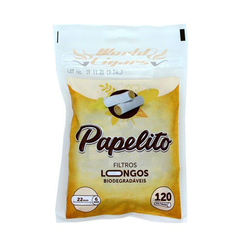 Filtro Papelito Biodegradável Slim LONGO 6mm C/120