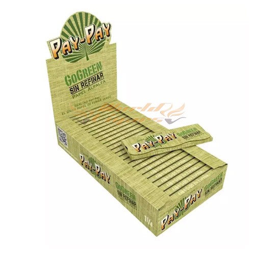 Papel P/Cigarro Pay-Pay Go Green 1¼ Caixa C/25