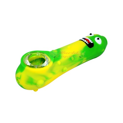 Pipe de Silicone Moon - Verde e Amarelo