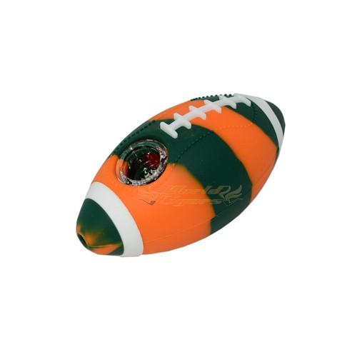Pipe de Silicone Bola Futebol Americano - Verde e Laranja