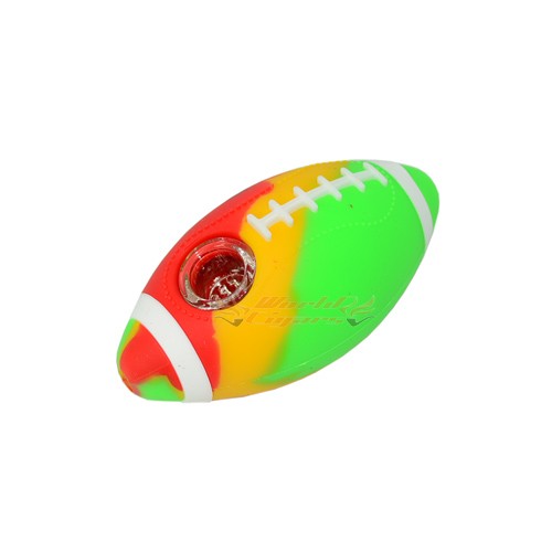Pipe de Silicone Bola Futebol Americano - Vermelho Amarelo e Verde
