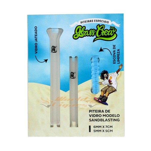Piteira Glass Crew Tip - Sand Blasting 5mm e 6mm
