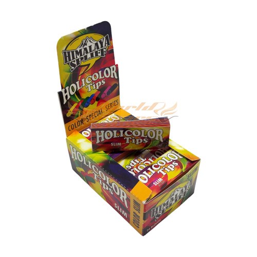 Piteira P/Cigarro Himalaya Spliff Slim Holicolor Cx C/24