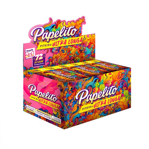 Piteira Papelito Ultra Longa Caixa C/30