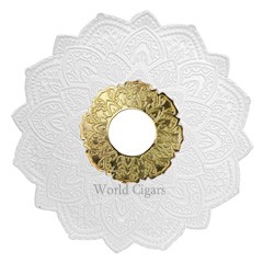 Prato Malik Grande Branco com Dourado