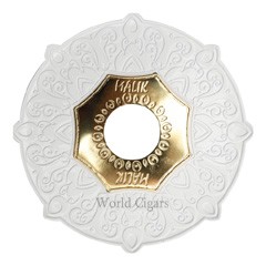 Prato Malik Pequeno Branco com Dourado
