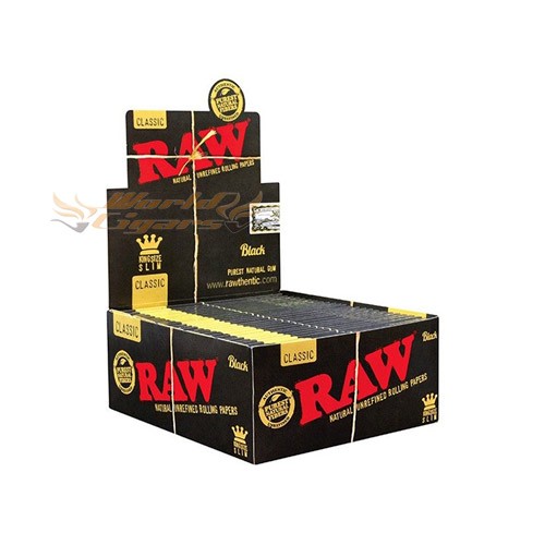 Papel P/ Cigarro RAW King Size Classic Black Cx. C/50