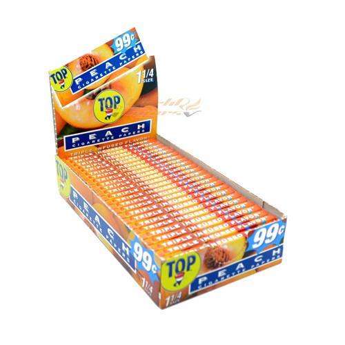 Papeis P/Cigarro Top Peach Cx C/24