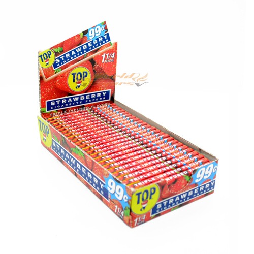 Papeis P/Cigarro Top Strawberry Cx C/24
