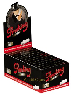 Papel P/Cigarro Smoking 1� De Luxe + Filter Cx C/24