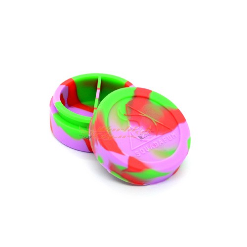 Potinho de Silicone Squadafum Grande C/Divisória - Verde/Vermelho/Lilás