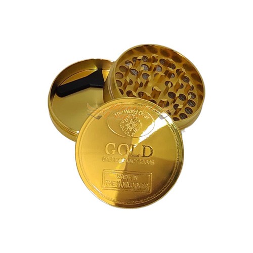 Triturador De Fumo Metal Gold Medio