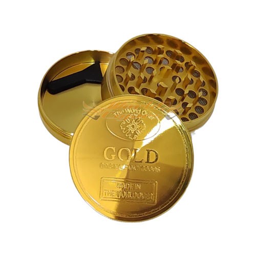 Triturador De Fumo Metal Gold Grande