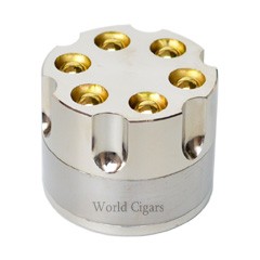 Triturador de Fumo em Metal Tambor de Revolver Grande