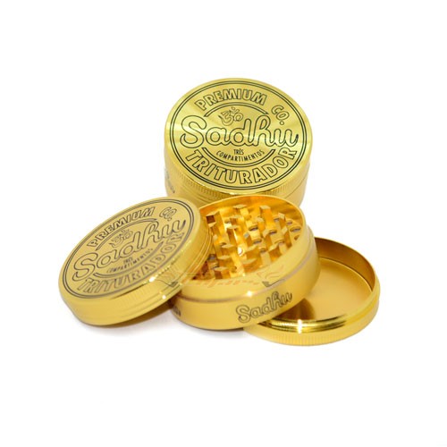 Triturador de Fumo Metal Sadhu - Dourado