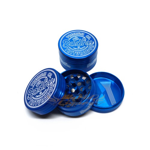 Triturador de Fumo Metal Pequeno Sadhu - Azul