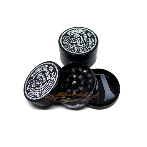 Triturador de Fumo Metal Pequeno Sadhu - Preto