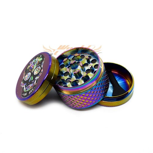 Triturador de Fumo em Metal Pequeno Furta Cor Caveira	
