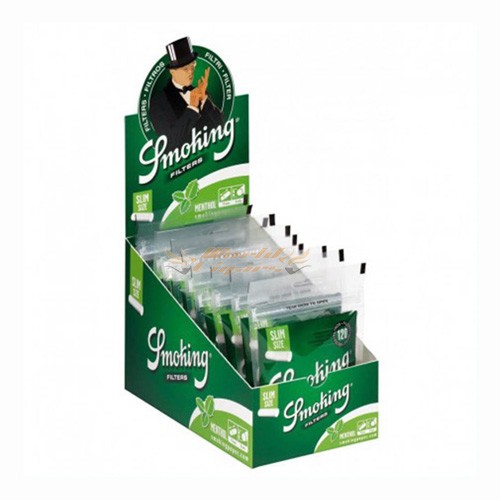 Filtro P/Cigarro Smoking Slim Menthol Caixa C/10