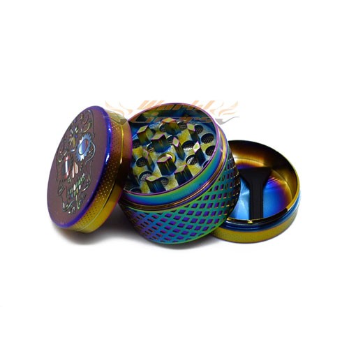 Triturador de Fumo em Metal Pequeno Furta Cor Caveira	